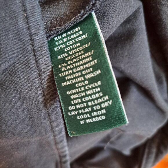 Lauren Ralph Lauren Women’s Black Cropped Pants Size 10 | Cotton Viscose Blend - Picture 8 of 11